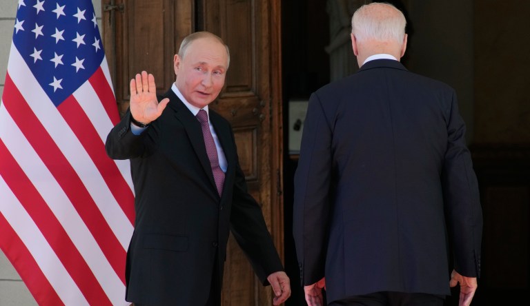Biden and Putin give reporters the cold shoulder ahead of hourslong bilateral meeting