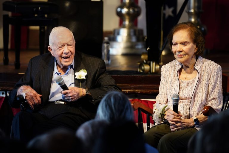 Former President Jimmy Carter and his wife, former first lady, Rosalynn Carter.