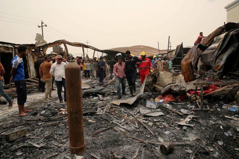 Blaze at COVID-19 ward in Iraqi hospital kills 92 Blaze at COVID-19 ward in Iraqi hospital kills 92