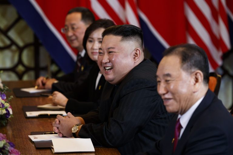 In this file photo, North Korean leader Kim Jong Un smiles during a meeting with President Donald Trump, Thursday, Feb. 28, 2019, in Hanoi. 