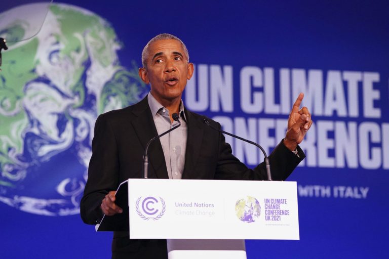 Obama takes shots at Trump and Russia in COP26 speech
