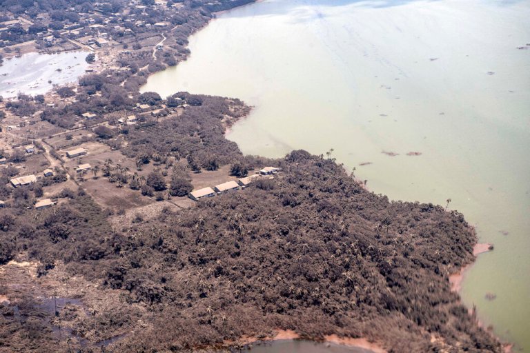 First images emerge from aftermath of Tonga volcano devastation