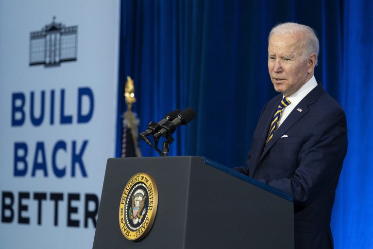 Biden pushes lower drug costs as he appears alongside vulnerable House Democrat