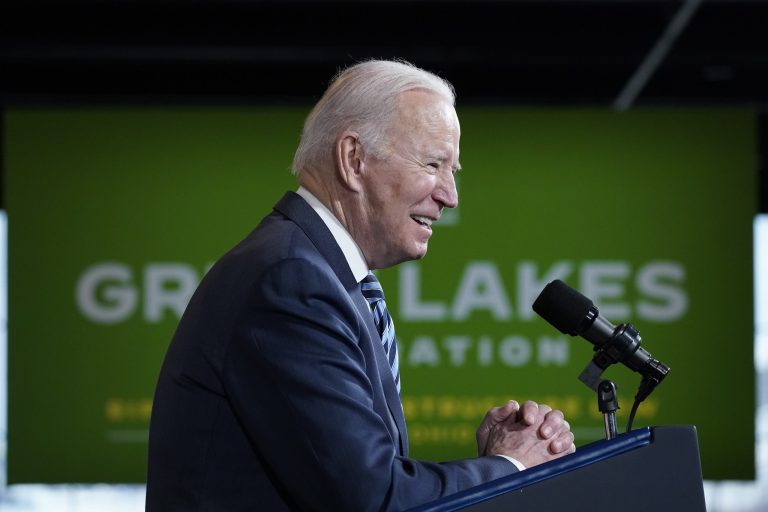 Vulnerable Ohio Democrat appears with Biden to sell $1 billion local project