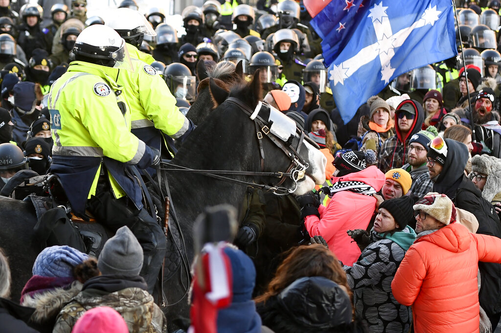 Virus Outbreak Canada Protests