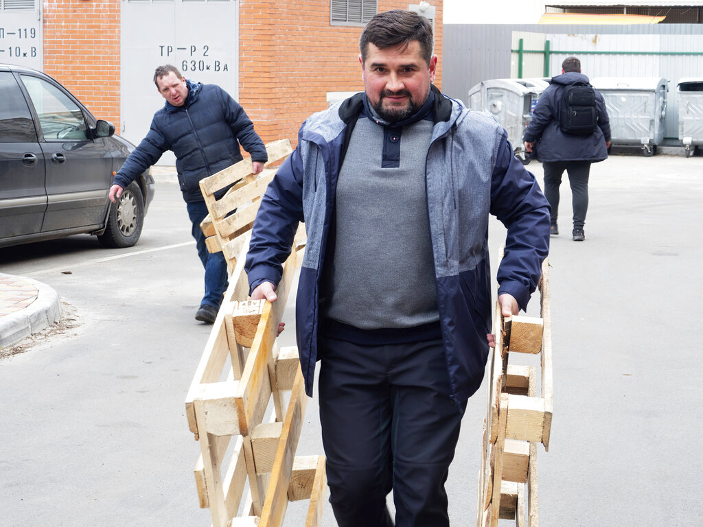 Residents at a makeshift bomb shelter in Kiev, Ukraine - 27 Feb 2022