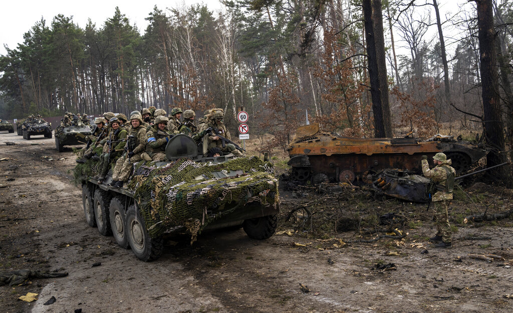 Two-thirds of Russian troops near Kyiv are retreating, likely to be redeployed