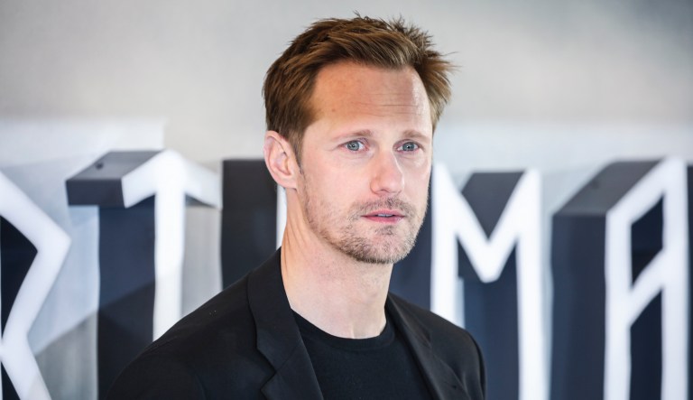 Alexander Skarsgard poses for photographers upon arrival at the premiere of the film 'The Northman' in London Tuesday, April 5, 2022.