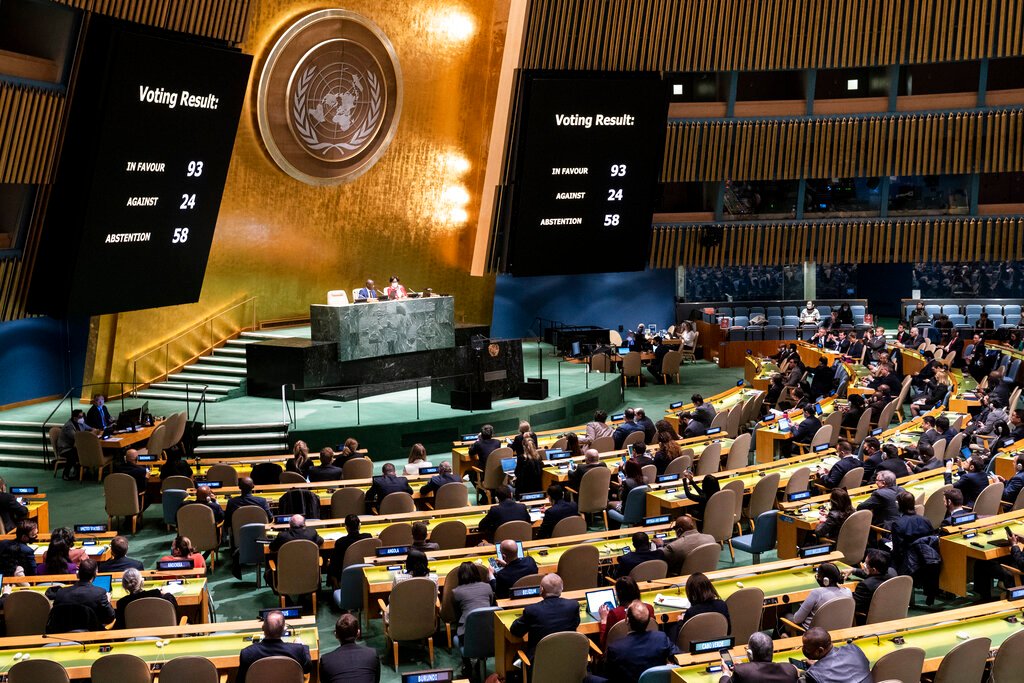 UN General Assembly suspends Russia from Human Rights Council