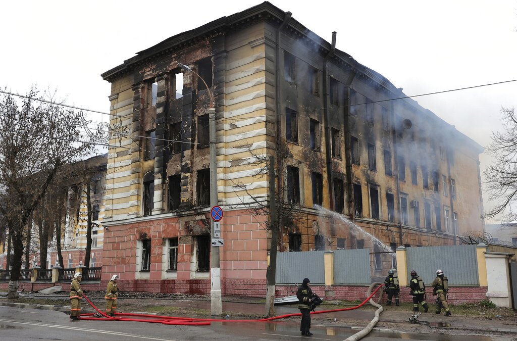 Russian chemical plant burns down hours after deadly fire at military facility