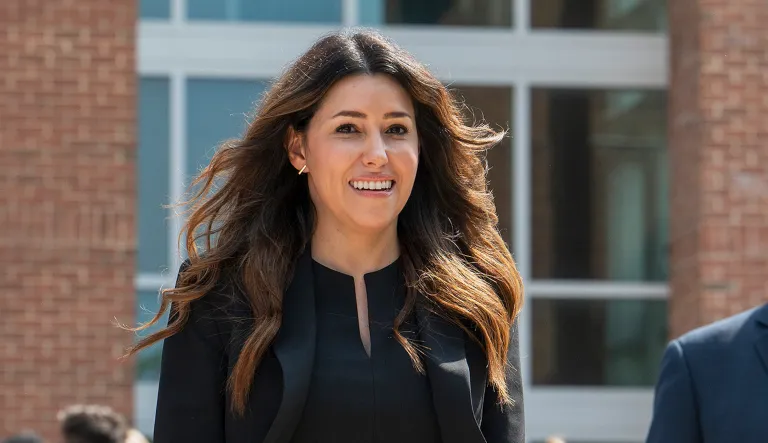 Actor Johnny Depp's lawyer Camille Vasquez arrives to give a statement to the media outside the Fairfax County Courthouse on June 1, 2022 in Fairfax, Virginia following a jury awarding Johnny Depp more than $10 million in his libel lawsuit against ex-wife Amber Heard. 