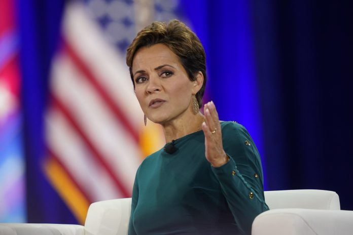 Kari Lake, Republican candidate for Arizona governor, speaks at the Conservative Political Action Conference in Dallas, Friday, Aug. 5, 2022. 