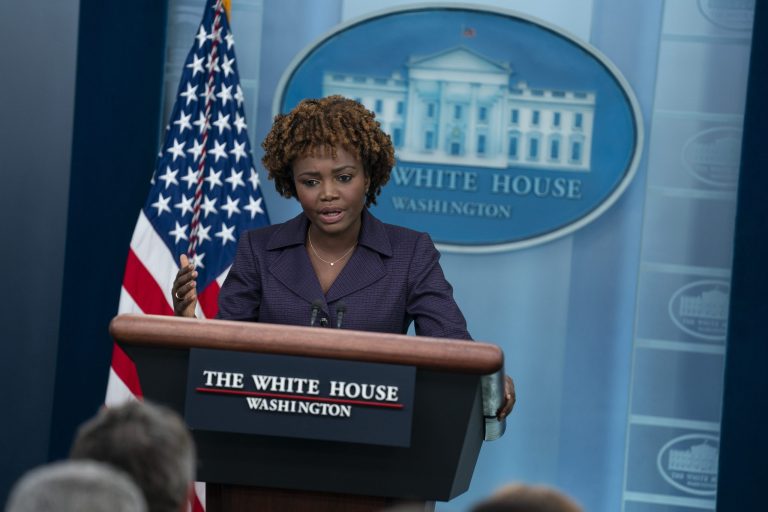 White House press secretary Karine Jean-Pierre pointed to Friday's July jobs report as evidence that the United States is experiencing an economic 