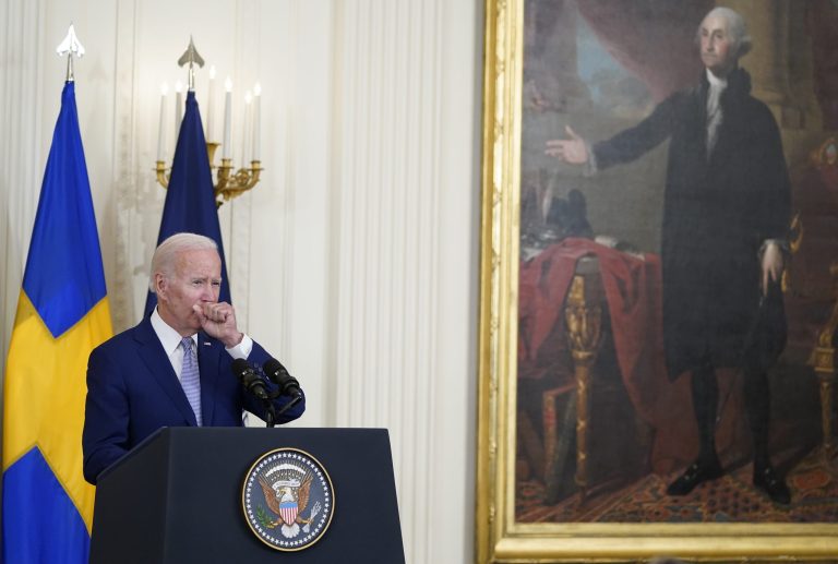 White House press secretary Karine Jean-Pierre told reporters not to be concerned by President Joe Biden's Tuesday coughing fit during a White House bill signing.