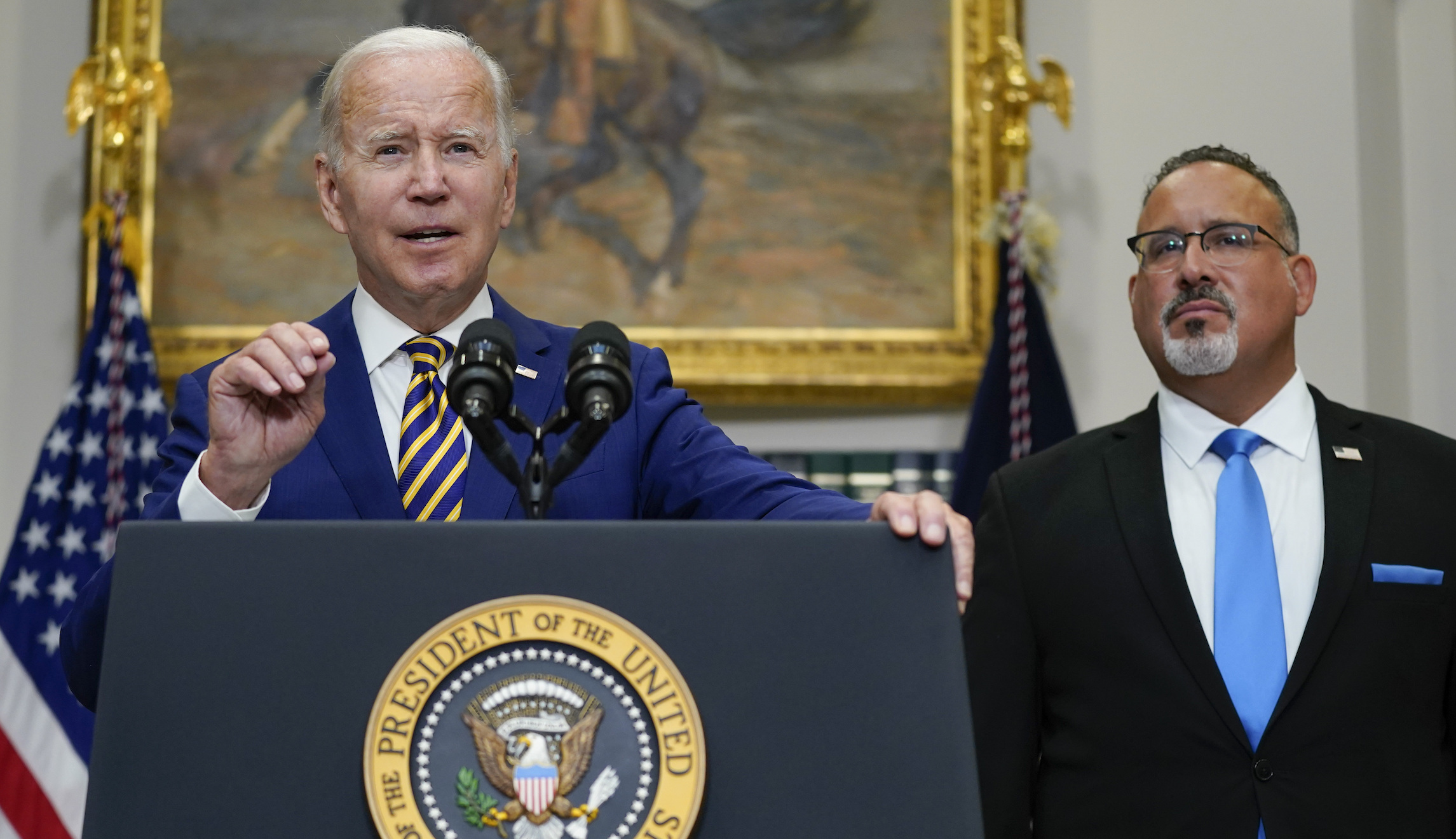 Joe Biden,Miguel Cardona
