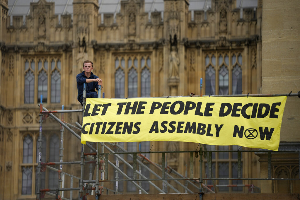 Britain Parliamnet Protest