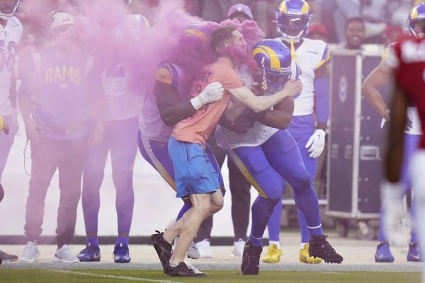 Legal challenge thrown by protester tackled on field at NFL game