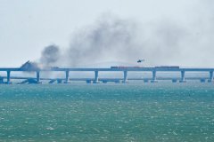 Crucial bridge linking Crimea to Russia collapses in suspected truck bomb attack