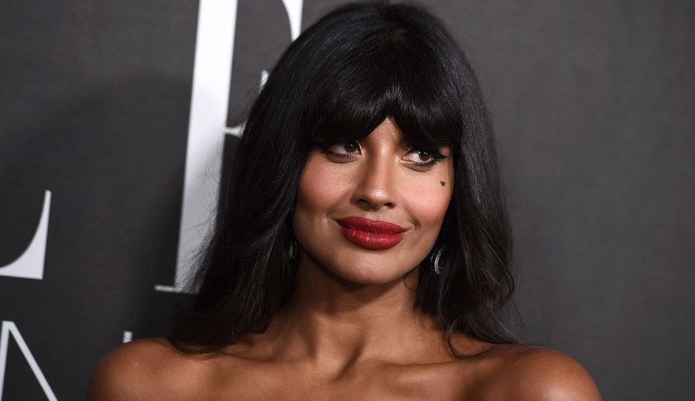 Jameela Jamil arrives at the 29th annual ELLE Women in Hollywood Celebration on Monday, Oct. 17, 2022, at The Getty Center in Los Angeles.