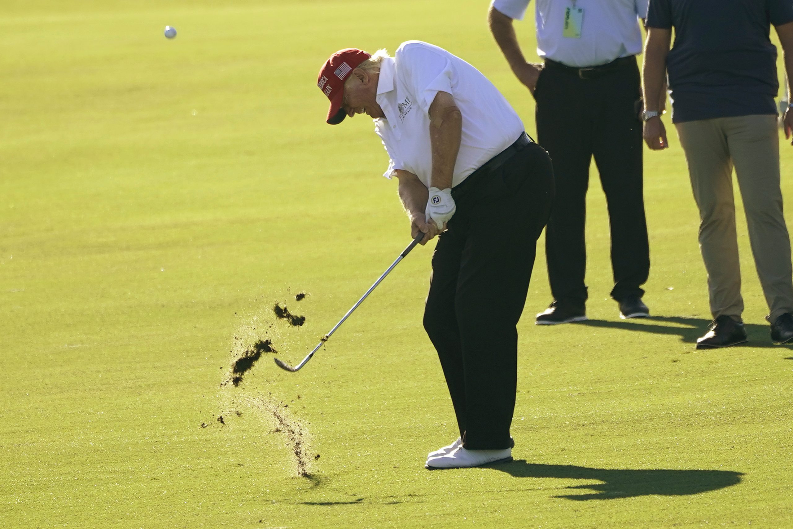 WATCH: Trump mocks Joe Biden after teeing off at controversial Saudi-backed LIV Golf event