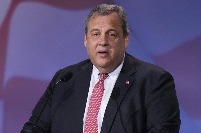 Former New Jersey Gov. Chris Christie speaks at an annual leadership meeting of the Republican Jewish Coalition Saturday, Nov. 19, 2022, in Las Vegas. 