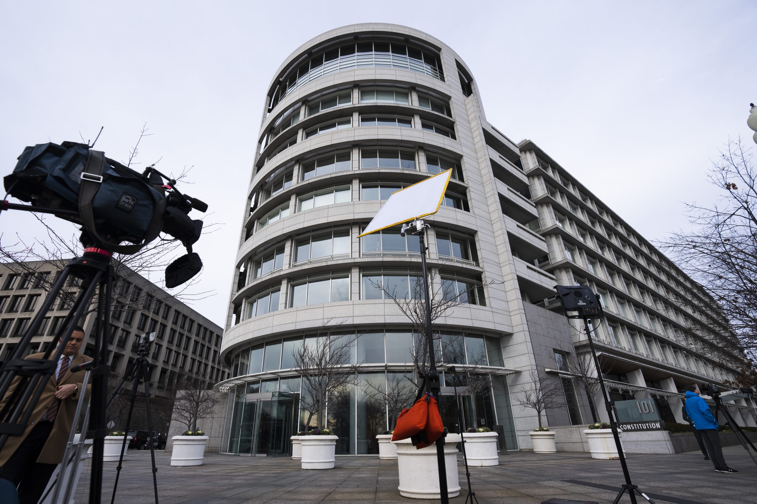 The building that housed office space of President Joe Biden's former institute, the Penn Biden Center, is seen at the corner of Constitution and Louisiana Avenue NW, in Washington, Tuesday, Jan. 10, 2023.