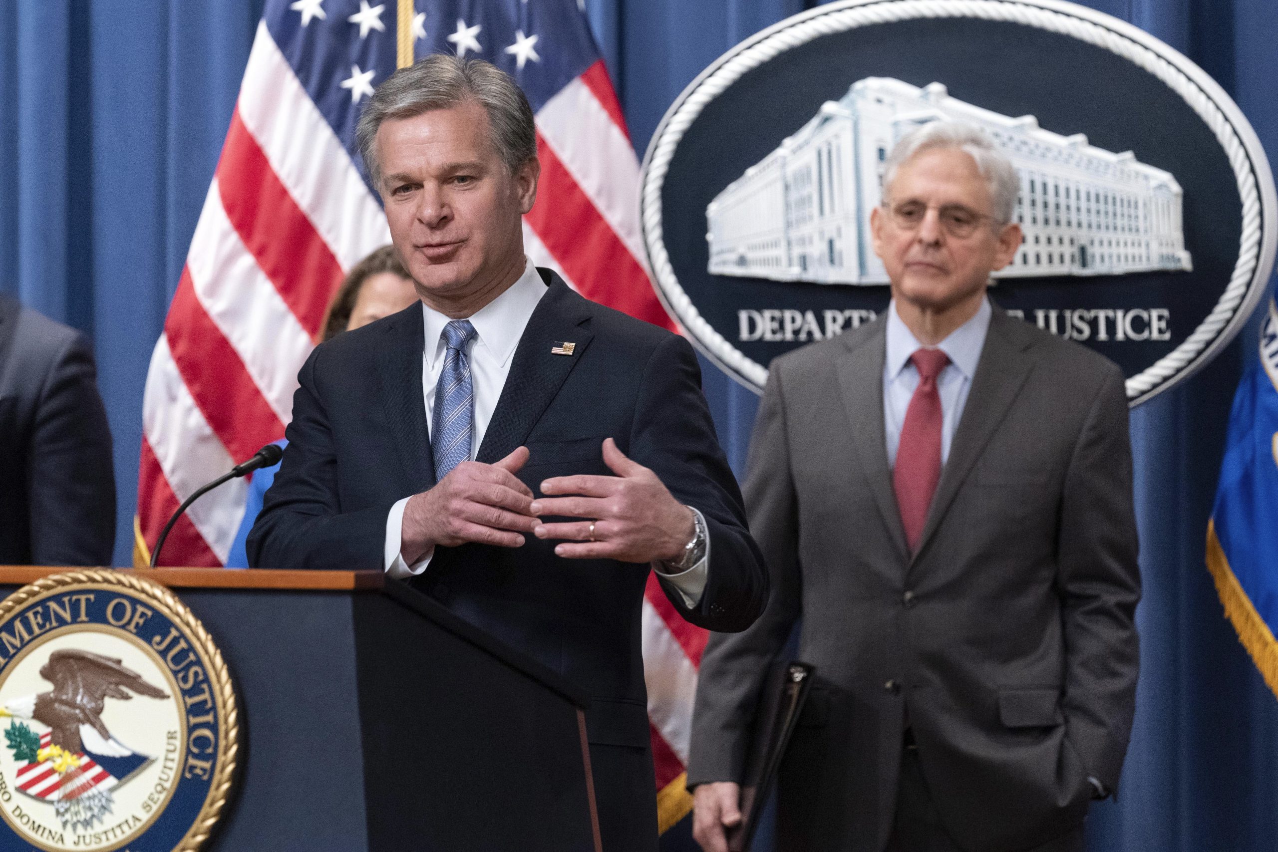 Merrick Garland, Christopher Wray