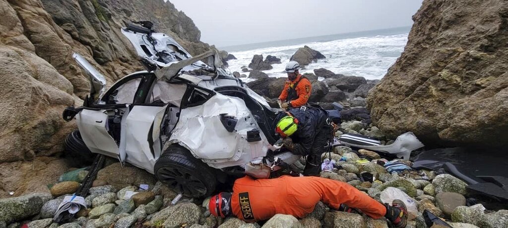 California Car Falls Off Cliff