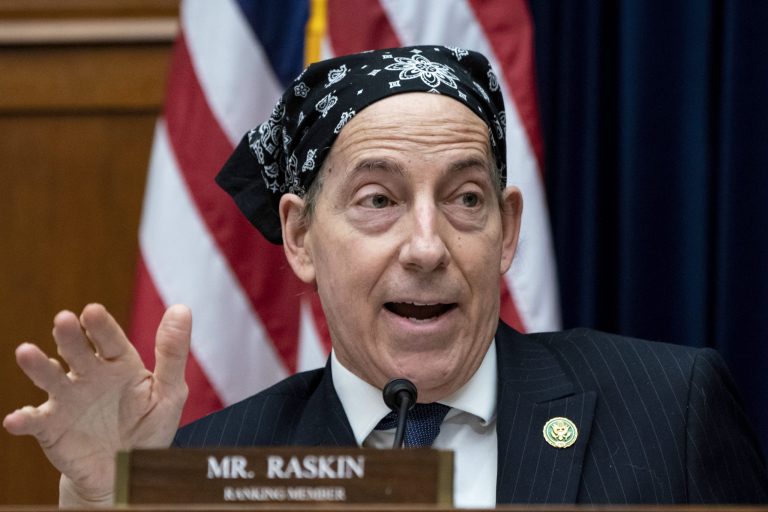 Rep. Jamie Raskin of Maryland, the top Democrat on the House Oversight and Accountability Committee, offers amendments to the operating rules of the panel during an organizational meeting for the 118th Congress, at the Capitol in Washington, Tuesday, Jan. 31, 2023. Raskin, the ranking member, is battling diffuse large B-cell lymphoma. 