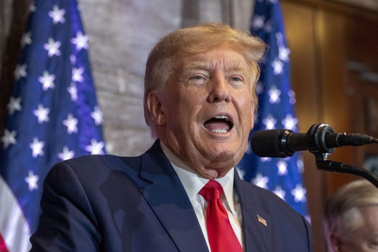 Former President Donald Trump speaks at a campaign event at the South Carolina Statehouse, Jan. 28, 2023, in Columbia, South Carolina. 