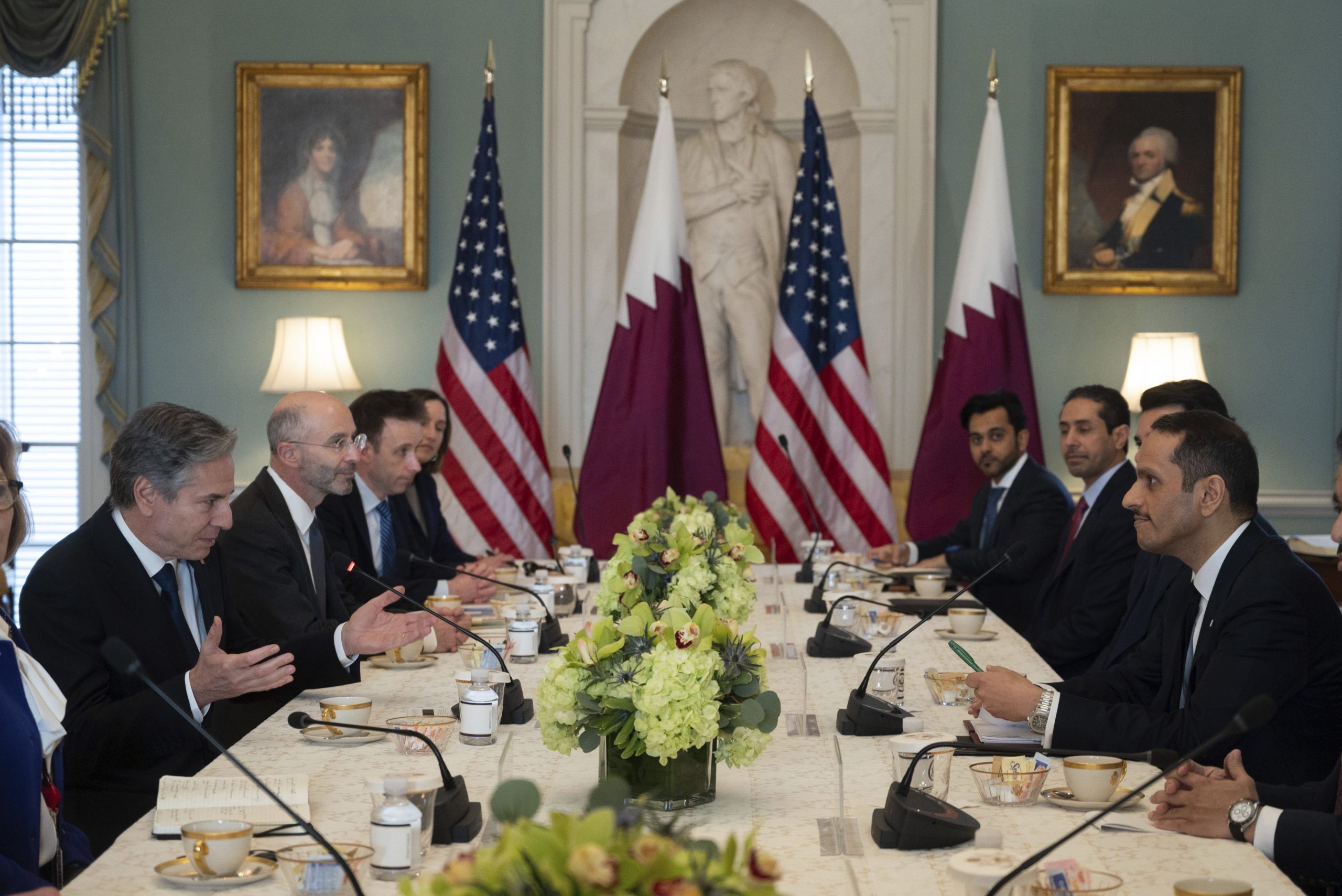 Antony Blinken, Mohammed bin Abdulrahman Al Thani