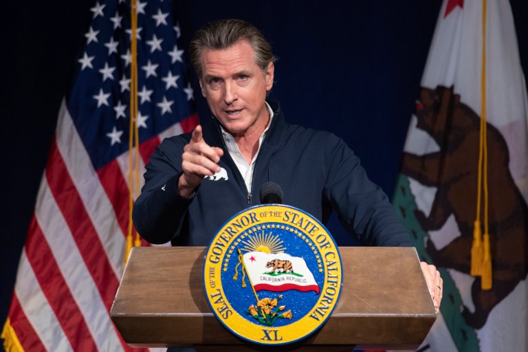 FILE - California Gov. Gavin Newsom speaks in Sacramento, California, Jan. 10, 2023. (AP Photo/JosÃ© Luis Villegas, File)