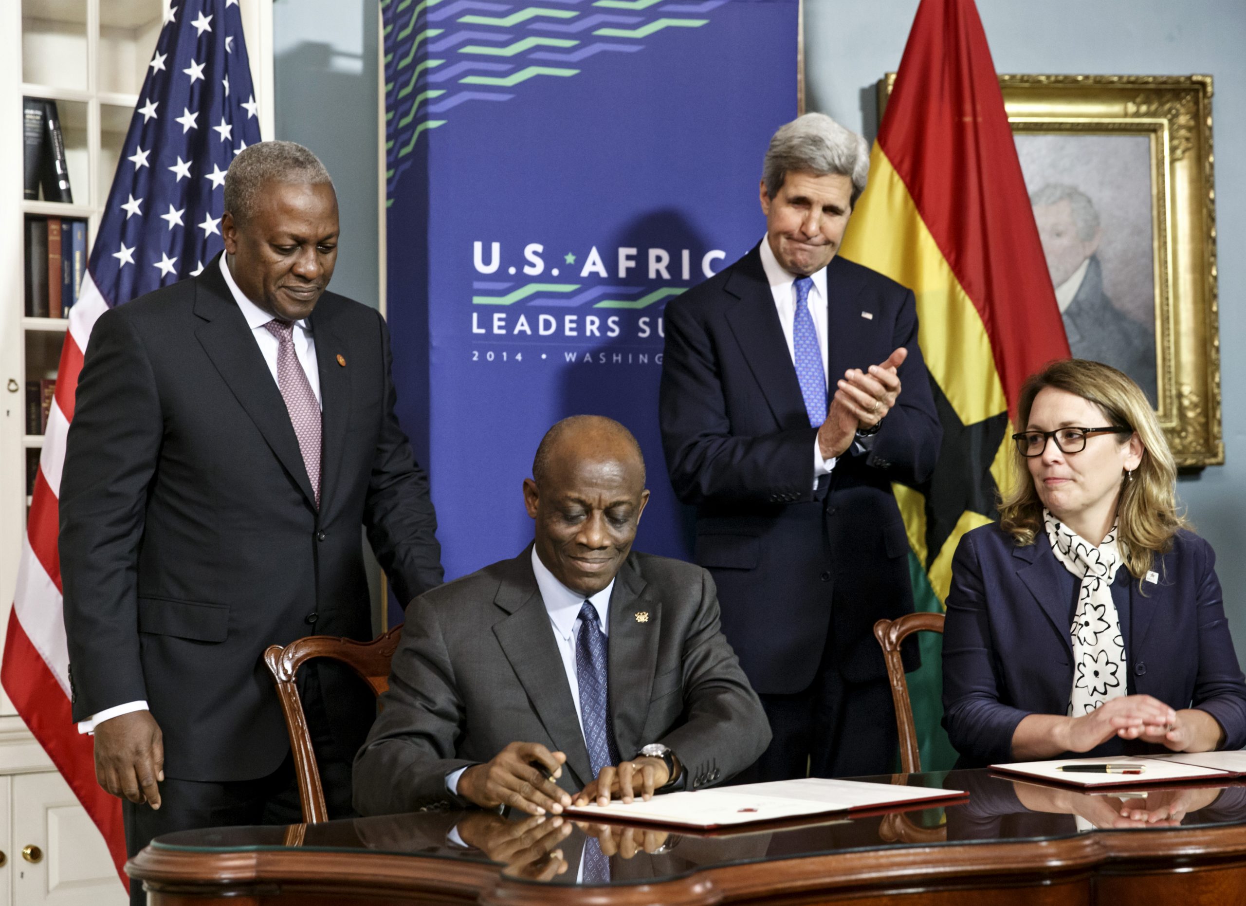 Dana Hyde, John Dramani Mahama, Seth Terkper, John Kerry