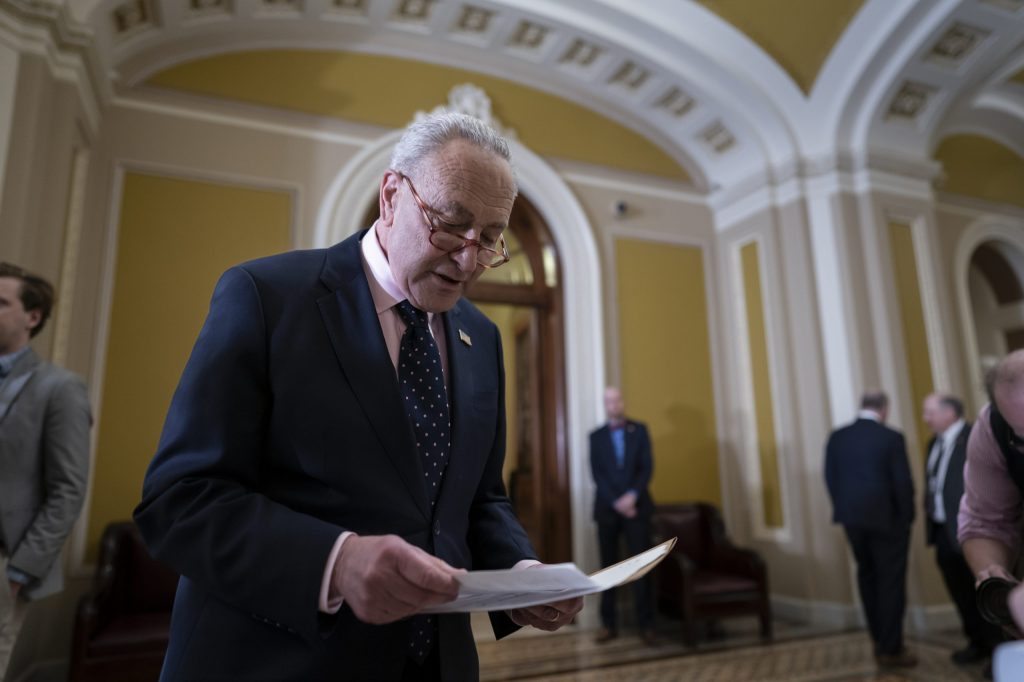 Schumer signals he will negotiate on budget but not debt ceiling hike
