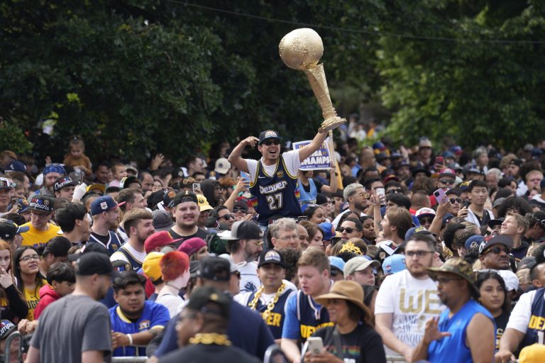 Police officer injured at Denver Nuggets parade receives surgery on leg