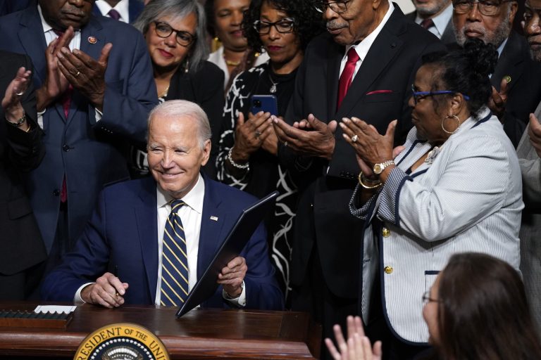 President Joe Biden celebrated the announcement of Tuesday's tentative labor agreement with the Teamsters and UPS.