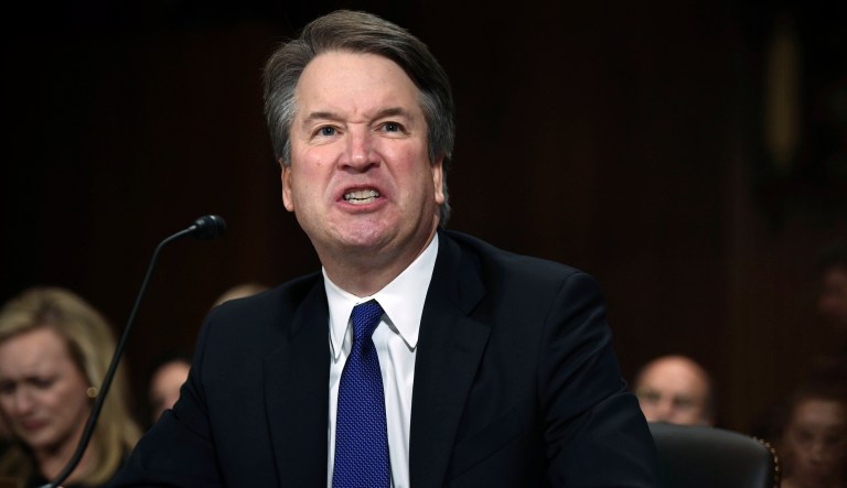 Brett Kavanaugh is sworn in before testifying during the Senate Judiciary Committee hearing on his nomination to the Supreme Court.