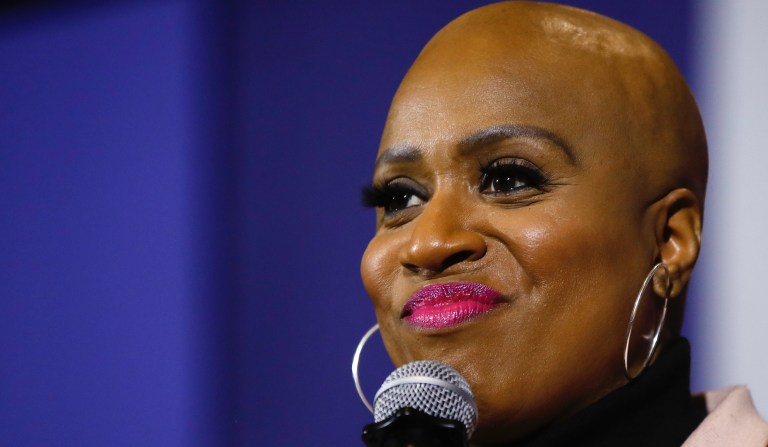 Rep. Ayanna Pressley, D-Mass., speaks as a surrogate of Democratic presidential candidate Sen. Elizabeth Warren, D-Mass., during a campaign event, Friday, Jan. 31, 2020, in Ames, Iowa. 