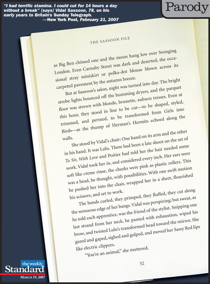 Vidal Sassoon: the novel.