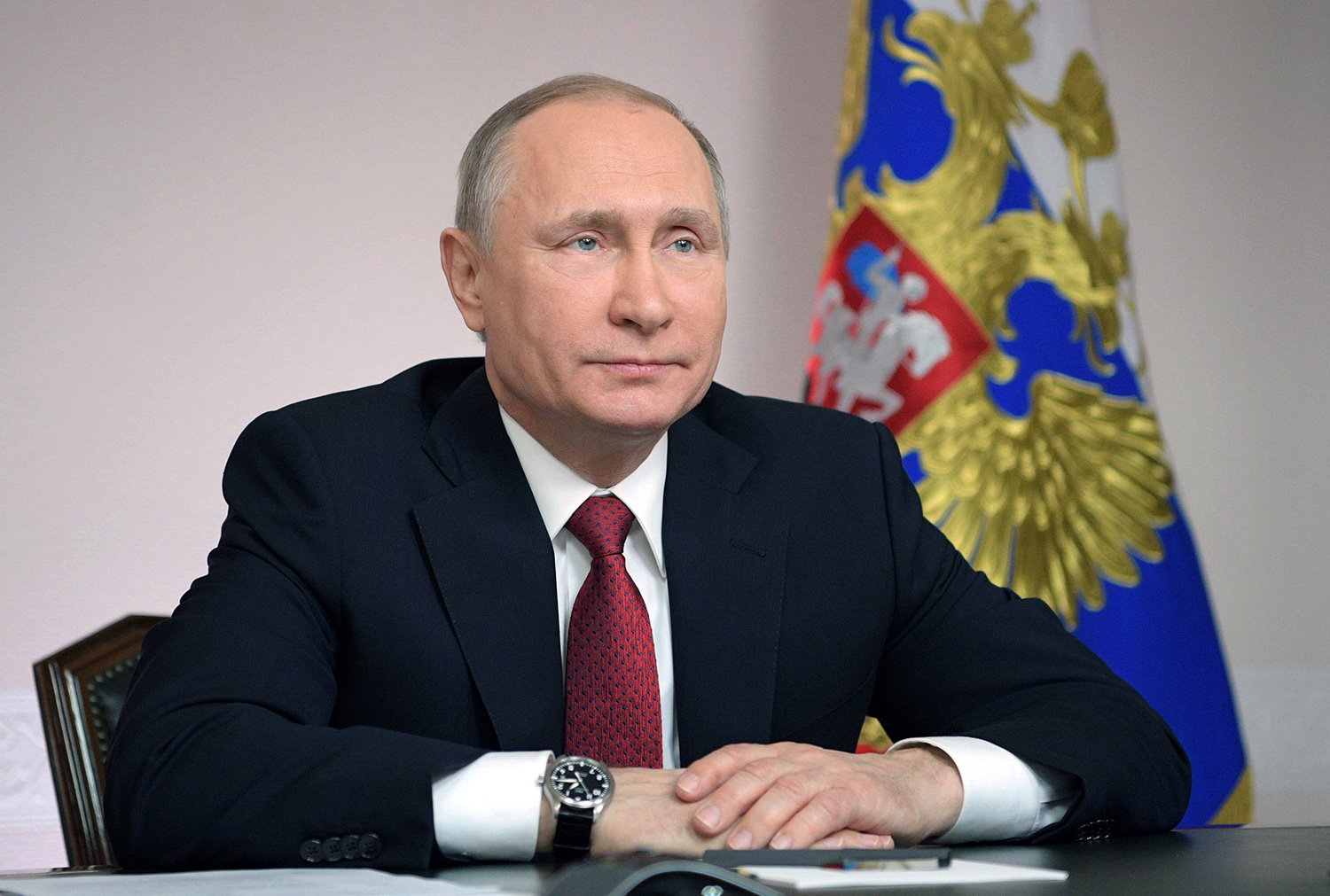 Vladimir Putin denies Russian involvement in US election: ‘Watch my lips: No’