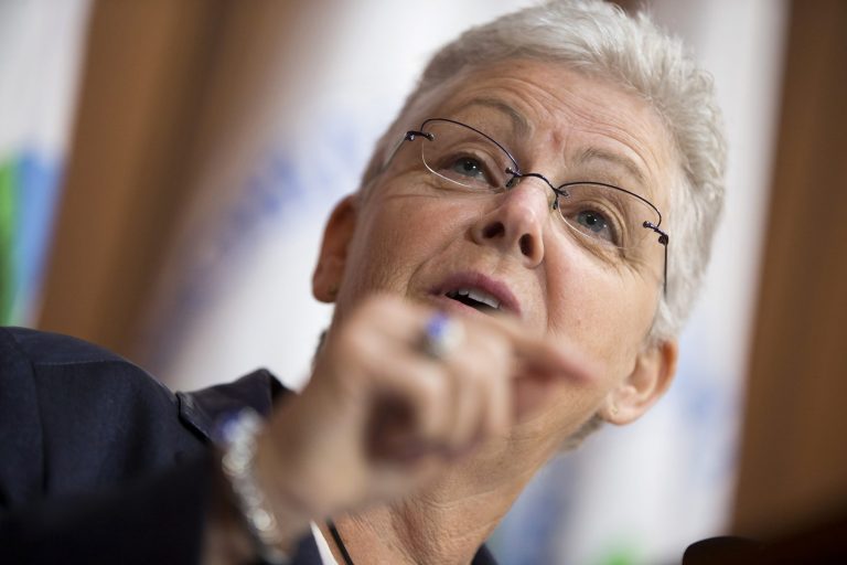 Environmental Protection Agency Administrator Gina McCarthy said her agency is following scientific advice on a proposed rule to tighten smog-forming ozone pollutions that falls in between what industry and environmentalists had hoped. (AP Photo/ Evan Vucci)