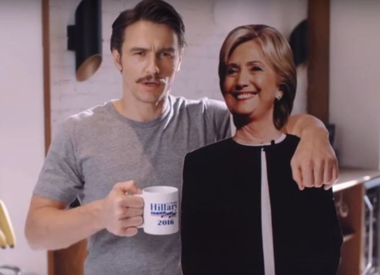 James Franco Tries to Make Hillary Clinton Look Cool