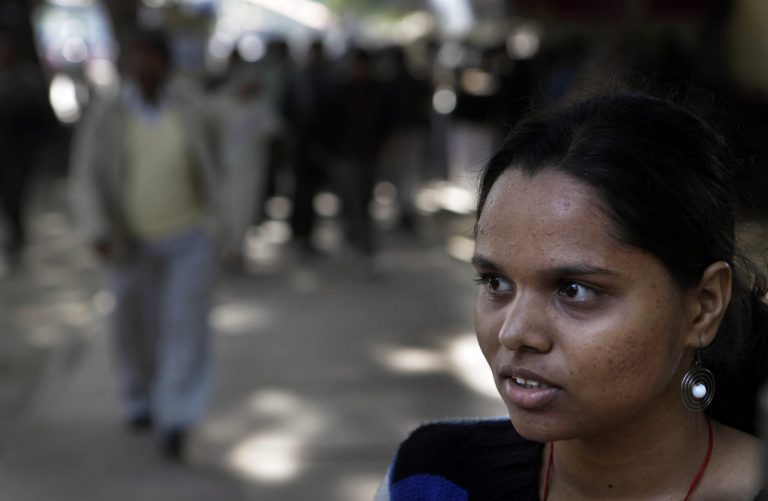  Priyanka Khatri, a 21-year-old college student, speaks to the Associated Press in New Delhi, India, Thursday, Dec. 20, 2012. Many women in Indiaâs capital and across the country say they are constantly on guard, fearing everything from the routine groping they suffer on public buses to far more violent assaults. Khatri said fear of attack has forced her to limit her world. There are no movies in the evening, no late-night parties, no outside activity at all after sundown. The gang-rape and brutal beating of a 23-year-old woman recently on a bus in New Delhi has sparked days of protests demanding authorities take tougher action on violence against women. (AP Photo/Manish Swarup)  