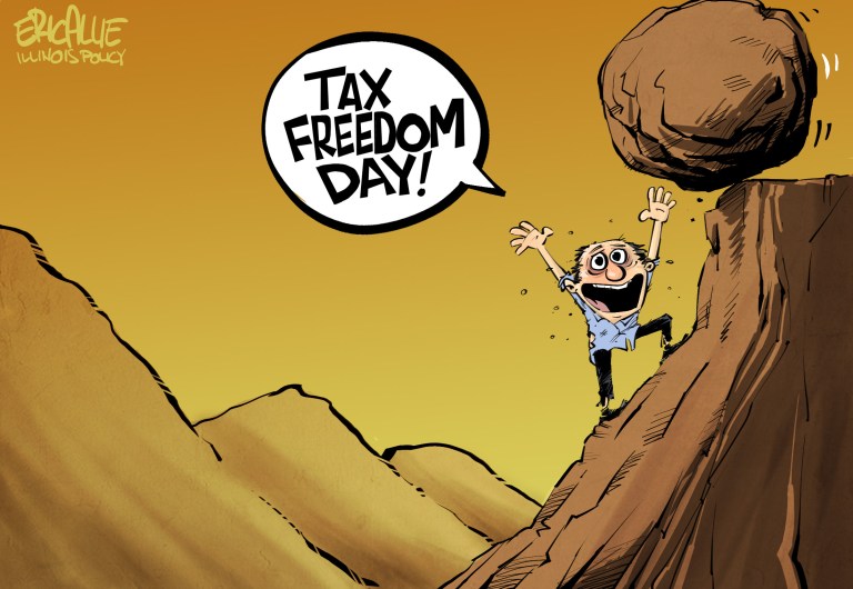 Editorial cartoon: Nothing is certain but gravity and taxes