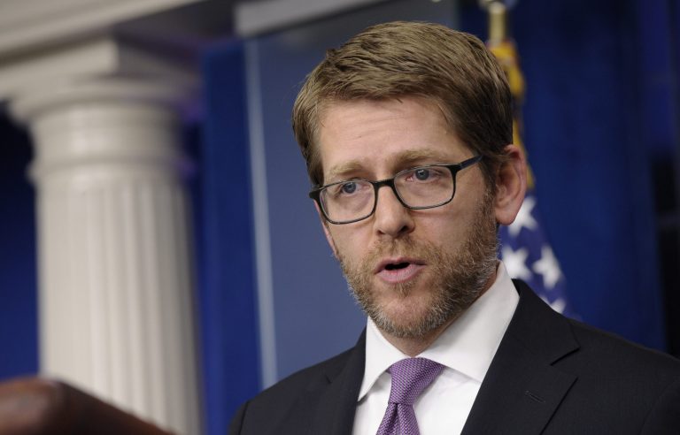 White House press secretary Jay Carney speaks during the daily briefing at the White House on Monday. (AP/Susan Walsh)