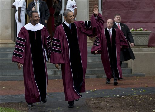 President Obama underscored values any conservative could embrace when he spoke of Morehouse College's objective of producing 