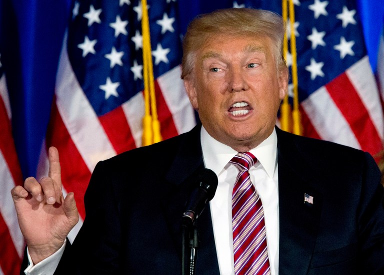 Donald Trump's attacks against a federal judge's Mexican heritage have led two GOP officials in New Jersey to formally change their party affiliation. (AP Photo/Mary Altaffer, File)