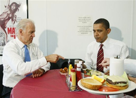 Joe Biden, President Obama fight over hamburgers