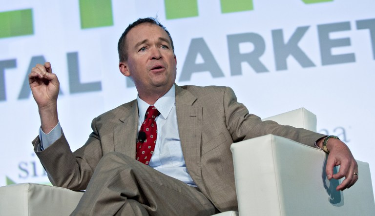 President Trump announced he was picking OMB Director Mick Mulvaney to head the agency within a few hours after Richard Cordray resigned on Friday. (Andrew Harrer/Bloomberg)