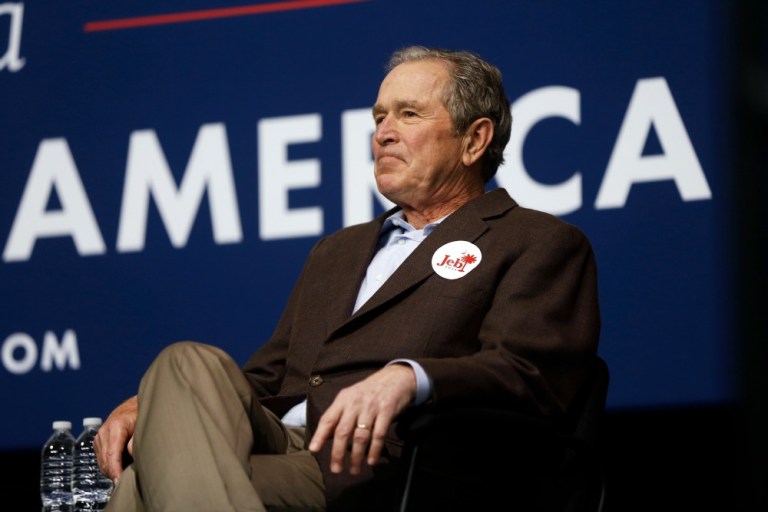 While 50 percent of Donald Trump supporters said George W. Bush kept the U.S. safe, that figure pales in comparison to voters who back other GOP hopefuls. (AP Photo)